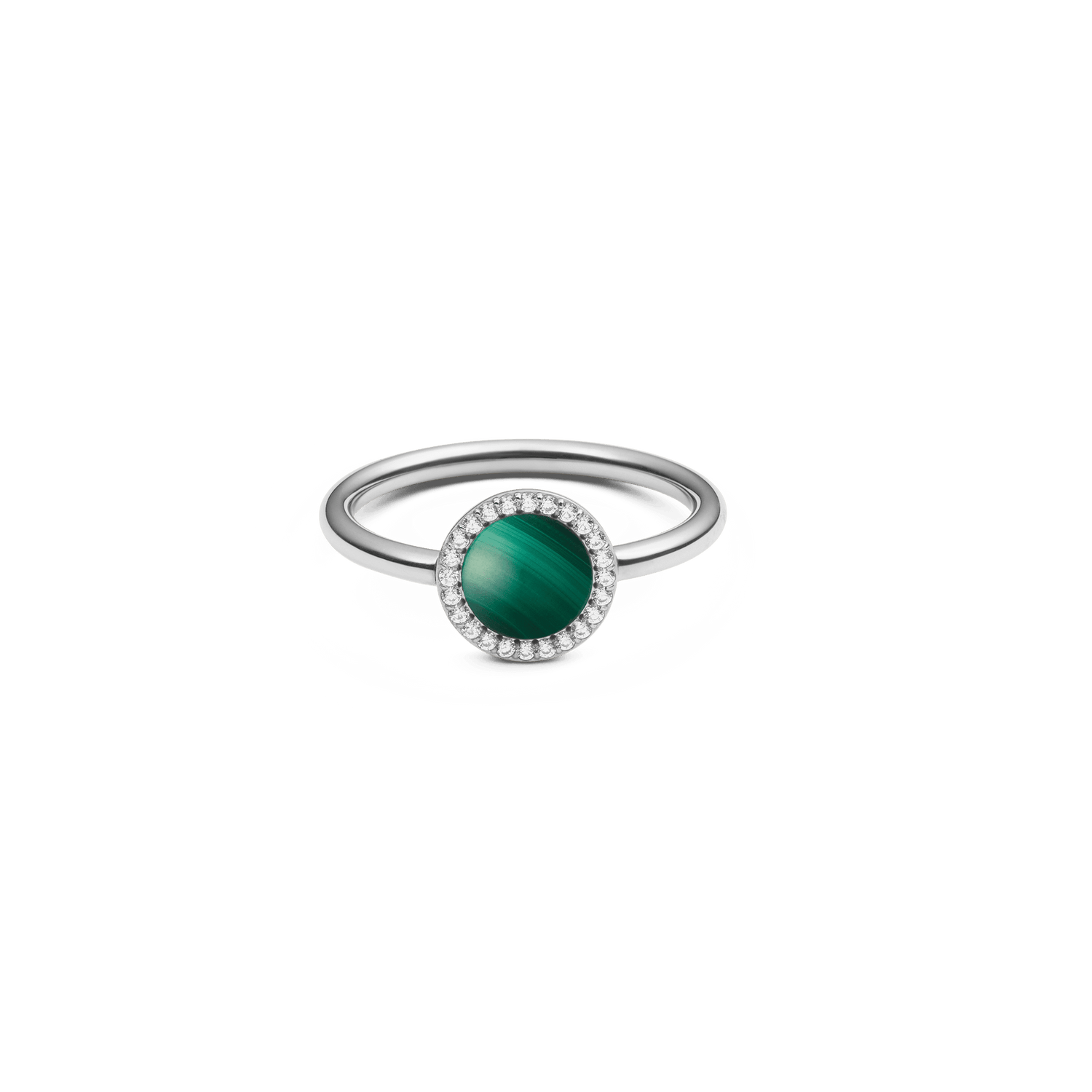 Audrey Ring Malachite Silver