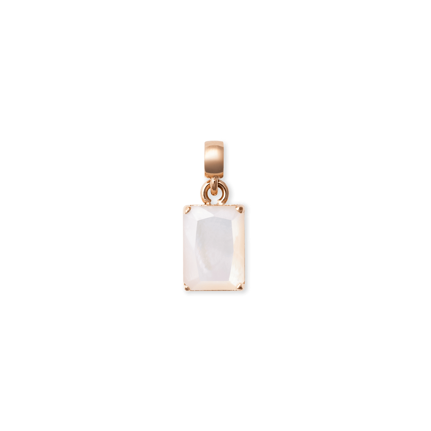 Mother of Pearl Octagon Rose Gold Charm