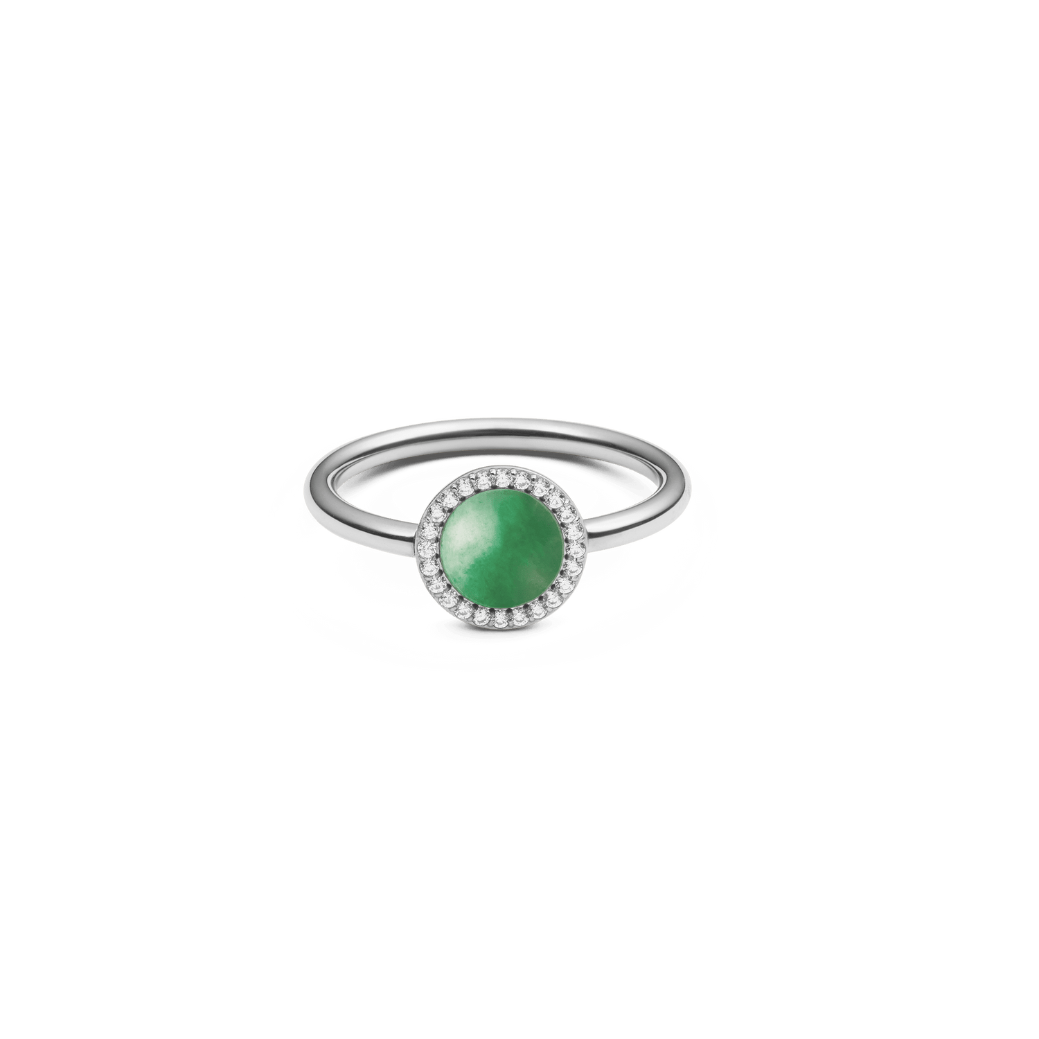 Audrey Ring Jade Silver