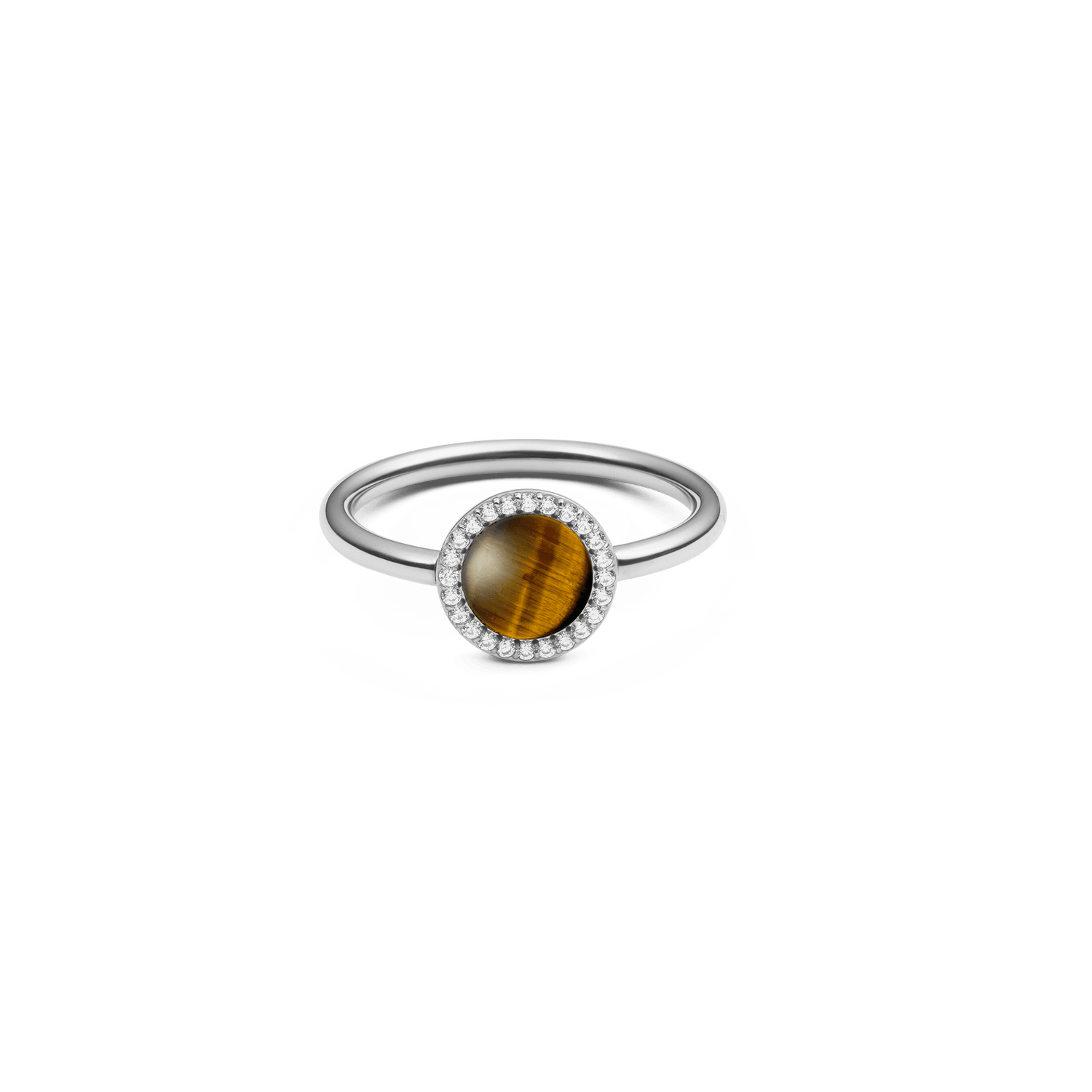 Audrey Ring Tiger Eye Silver