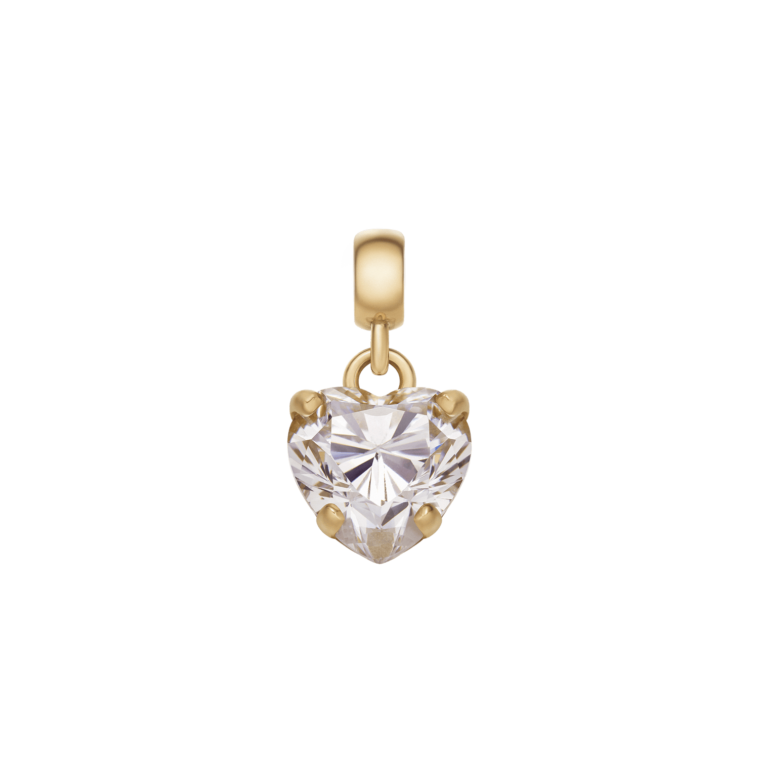 Heart White Crystal Charm G