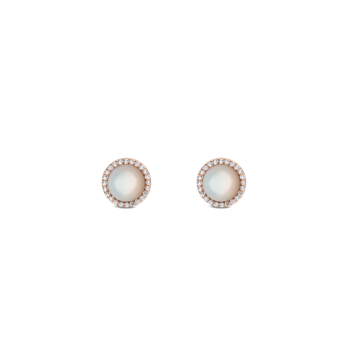 Audrey Earrings Mother of Pearl Rose Gold