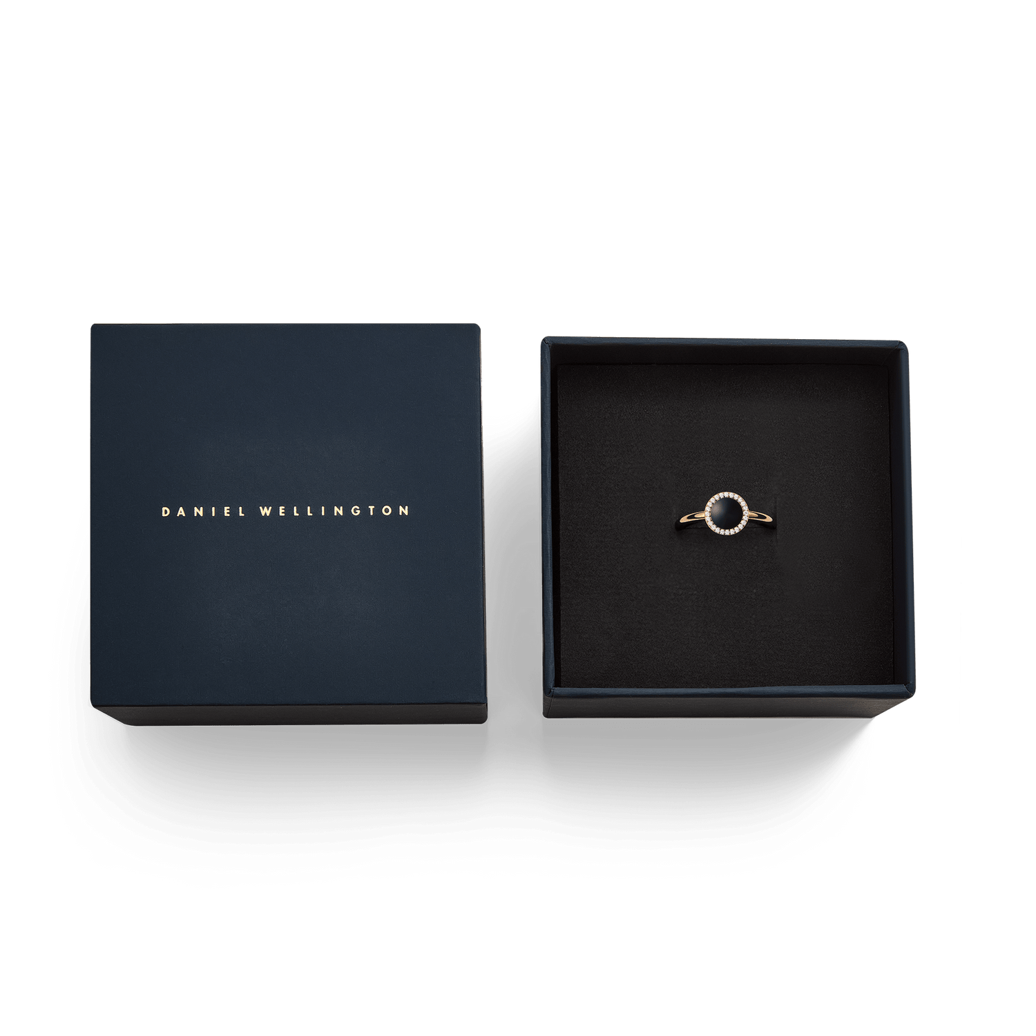 Audrey Ring Black Agathe Rose Gold