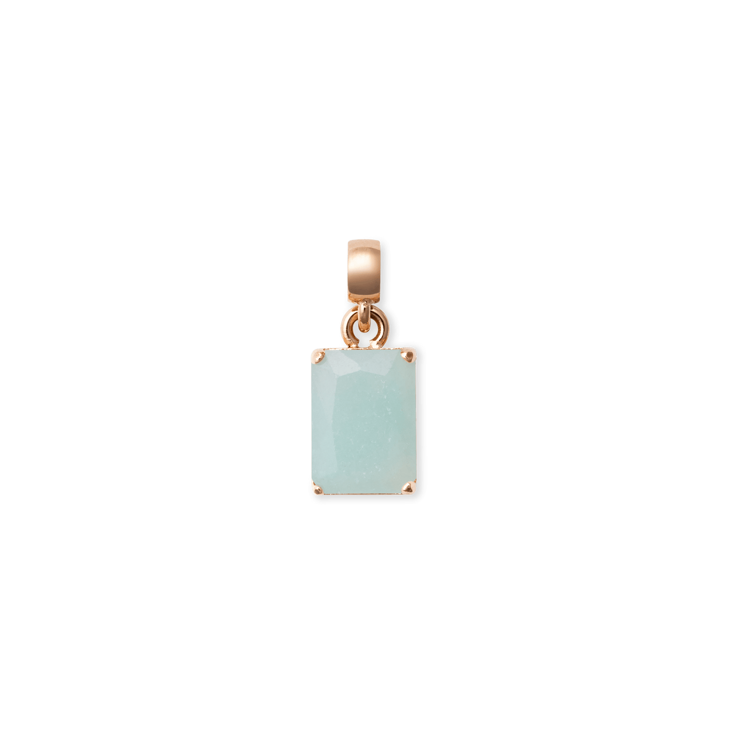 Amazonite Octagon Rose Gold Charm