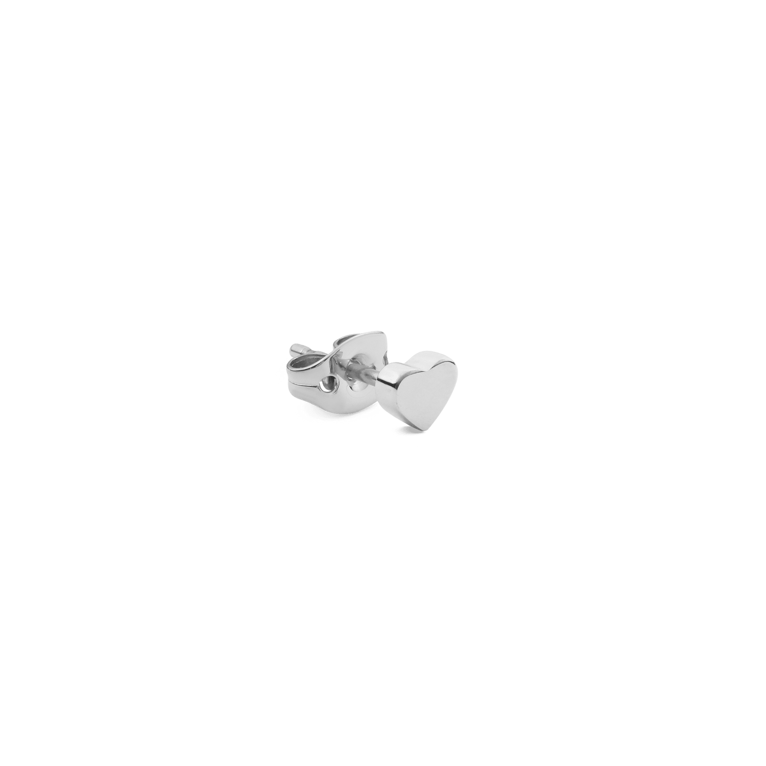 Heart Stud Silver