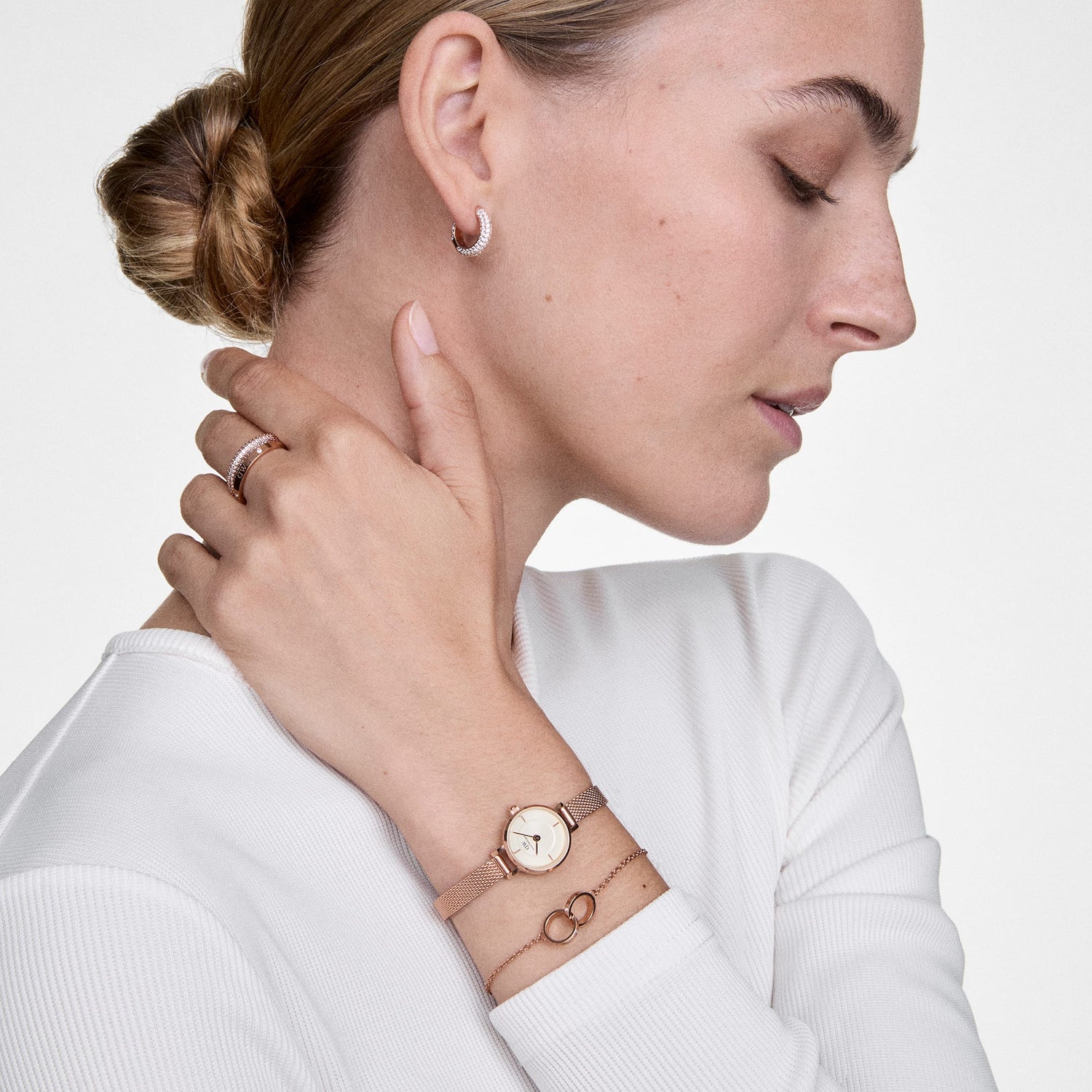 Petite Mini & Elan Unity Bracelet Set Rose Gold