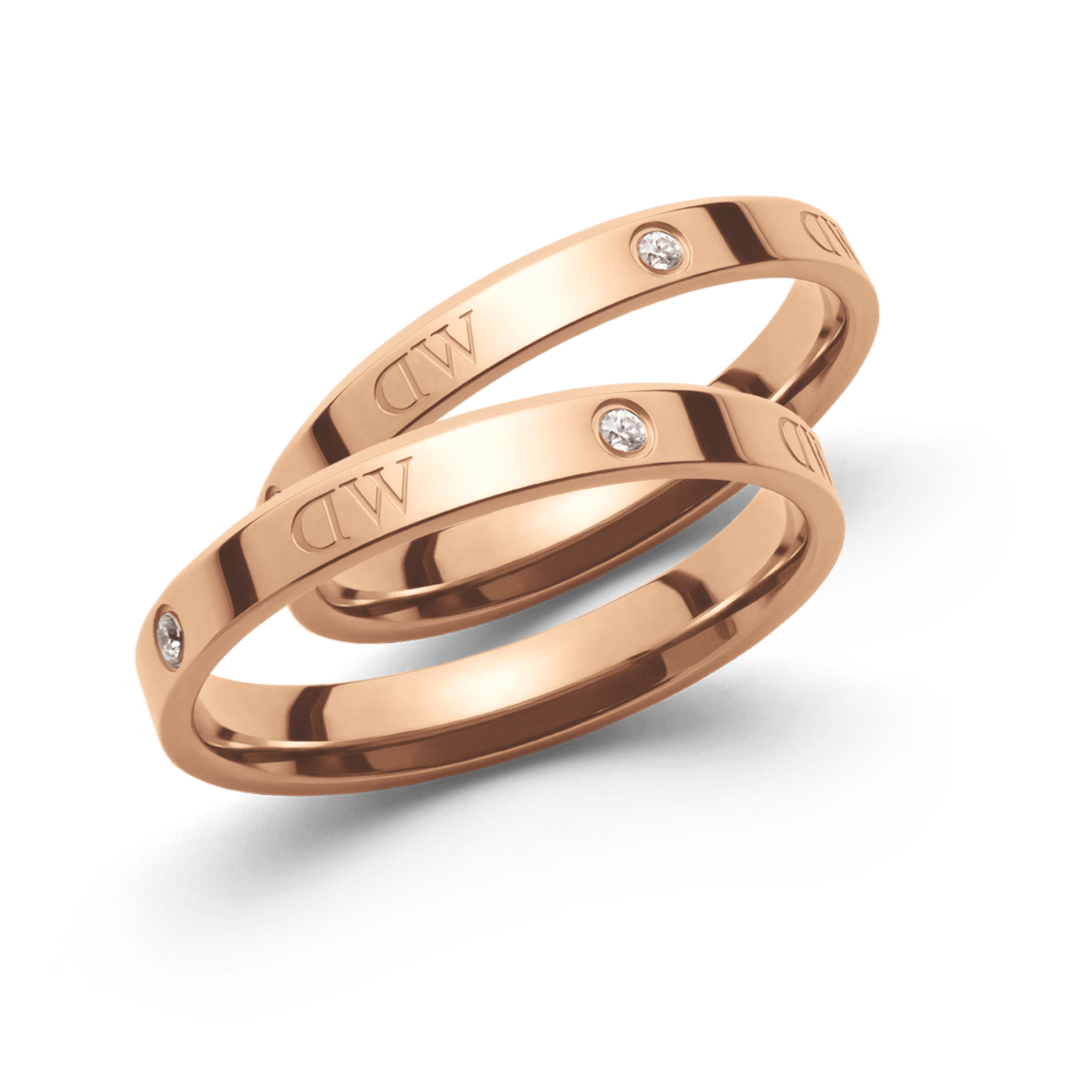 2x Classic Lumine Ring Rose Gold