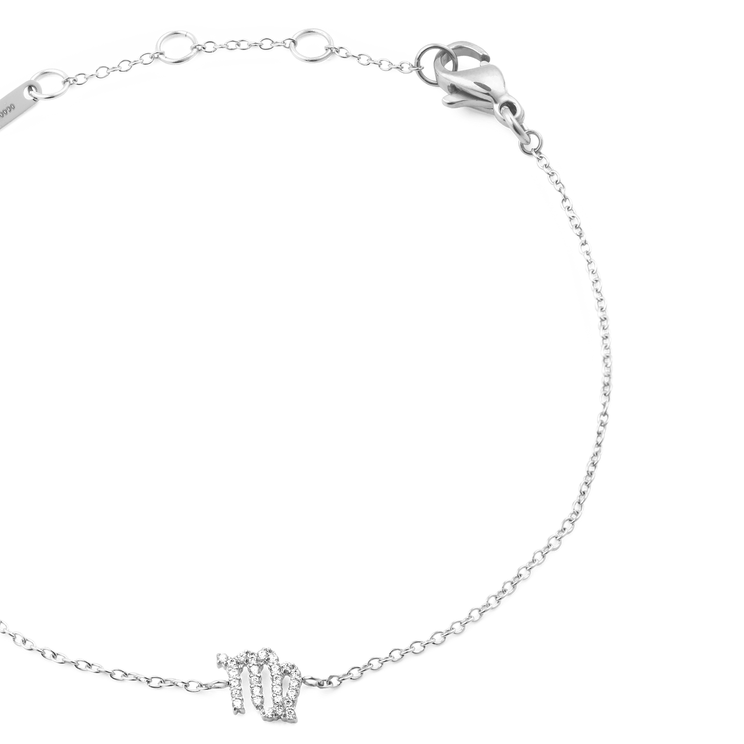 Crystal Zodiac Chain Bracelet Silver